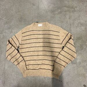 Vintage striped wool sweater tan / brown size XL men’s